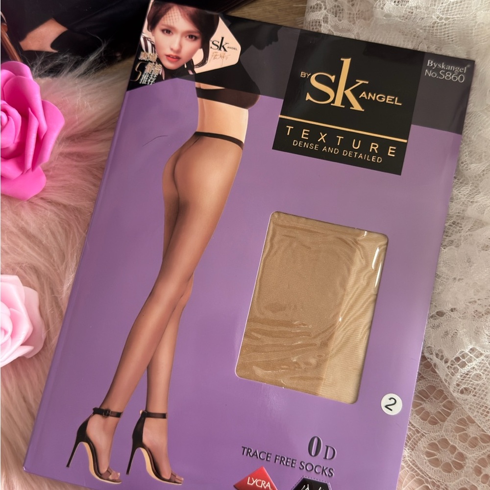 sk by Angel Texture Sheer Tights in Nude 0D